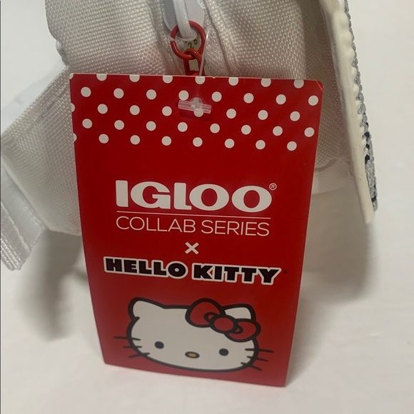 Hello Kitty Sequined Crossbody Bag 4 Can Insulated Igloo Cooler NWT - Picture 7 of 10